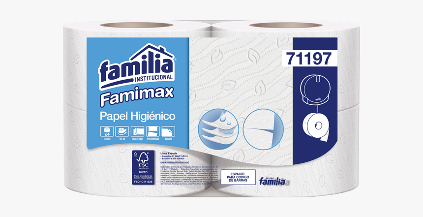 Papel Higiénico Jumbo Famimax Blanco - Familia, HD Png Download, Free Download