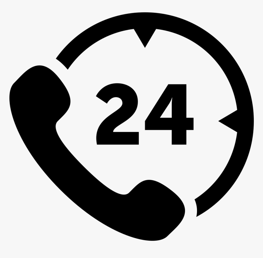 24 Hours Phone Service - 24 7 Phone Icon, HD Png Download, Free Download