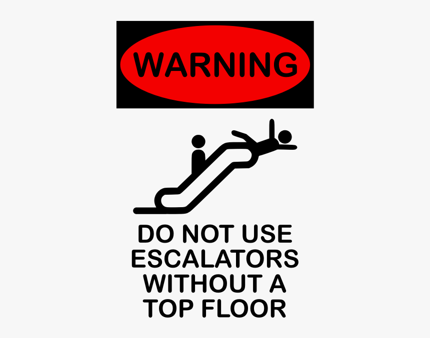 Escalator Warning - Graphic Design, HD Png Download, Free Download