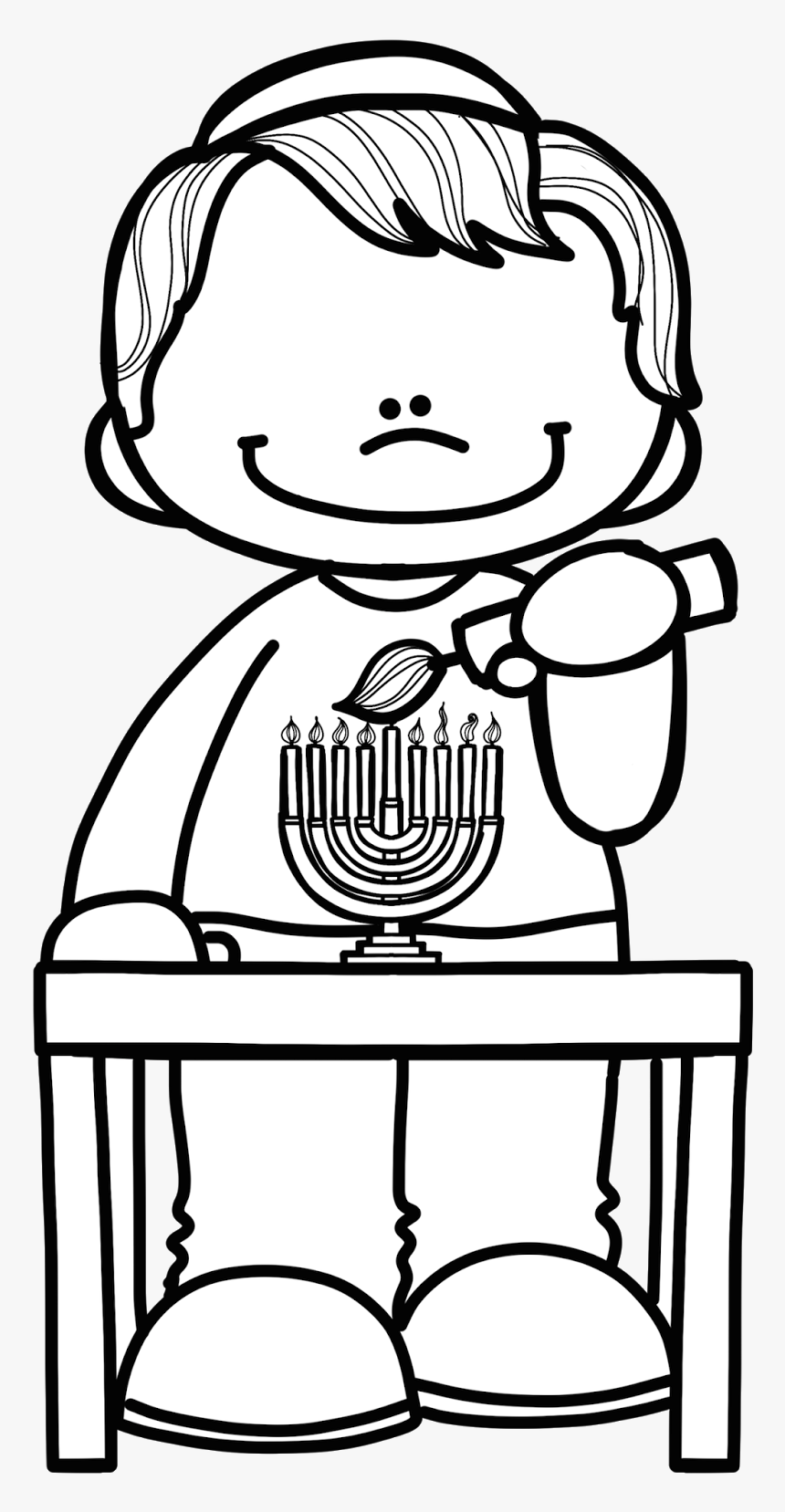 Happy Hanukkah Here Is A Freebie To Celebrate This - Hanukkah Clipart Black And White, HD Png Download, Free Download