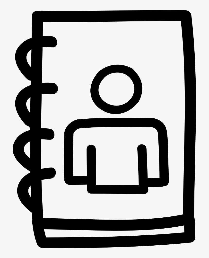 User Book Hand Drawn Symbol - Libreta Icono Png, Transparent Png, Free Download