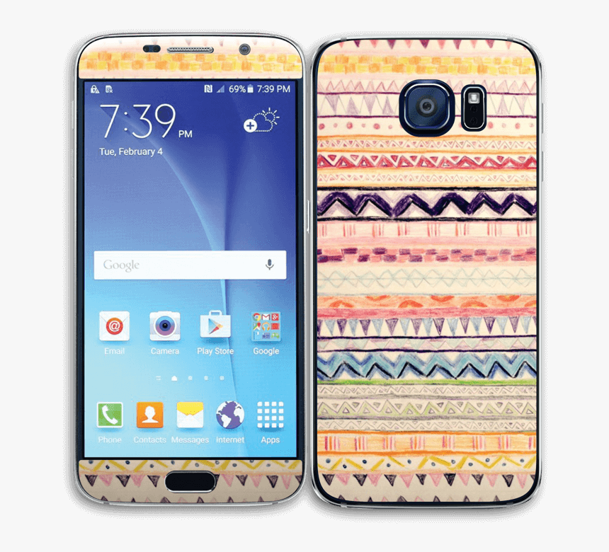 Hand Drawn Aztec Skin Galaxy S6 - Samsung Sm G920v Precio, HD Png Download, Free Download