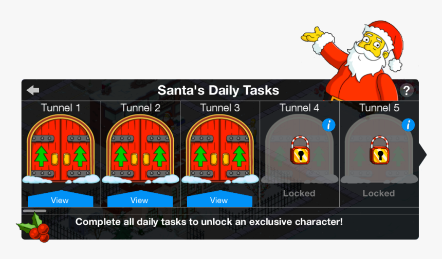 Tapped Out Santa& - Simpsons Tapped Out Santa, HD Png Download, Free Download
