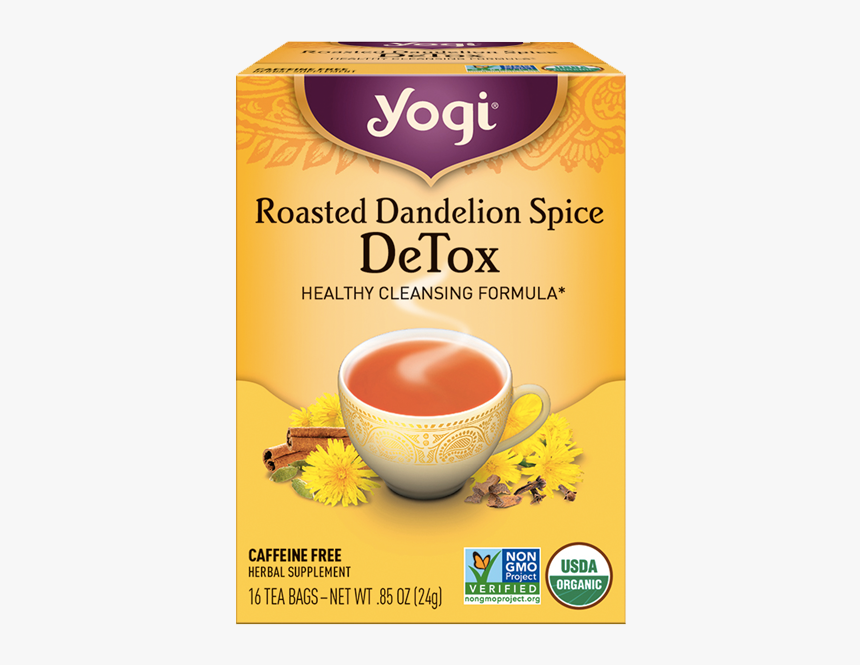 Yogi Tea, Roasted Dandelion Spice Detox - Yogi Roasted Dandelion Spice Detox Tea, HD Png Download, Free Download
