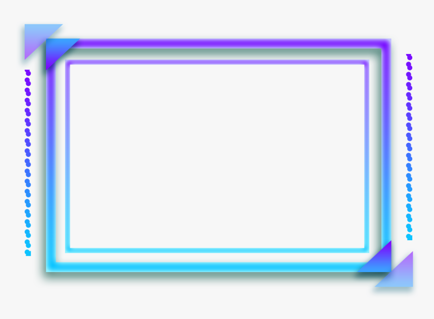 Tech Wind Border Gradient Rectangle Png And Psd - Picture Frame, Transparent Png, Free Download