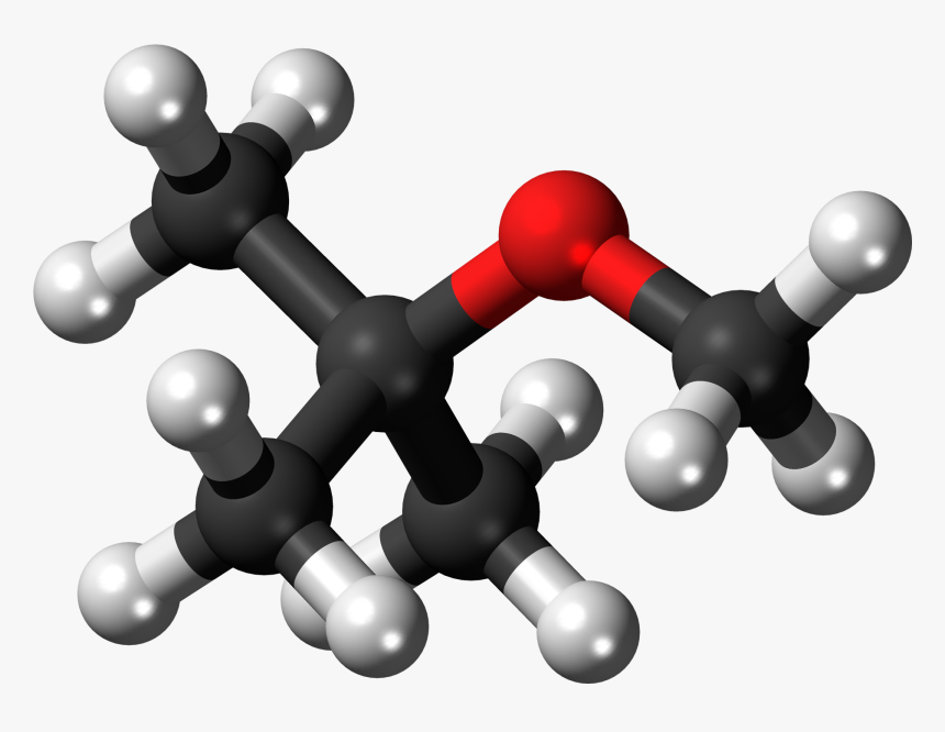 Methyl Tert-butyl Ether 3d Ball - Methyl Tertiary Butyl Ether 3d Structure, HD Png Download, Free Download