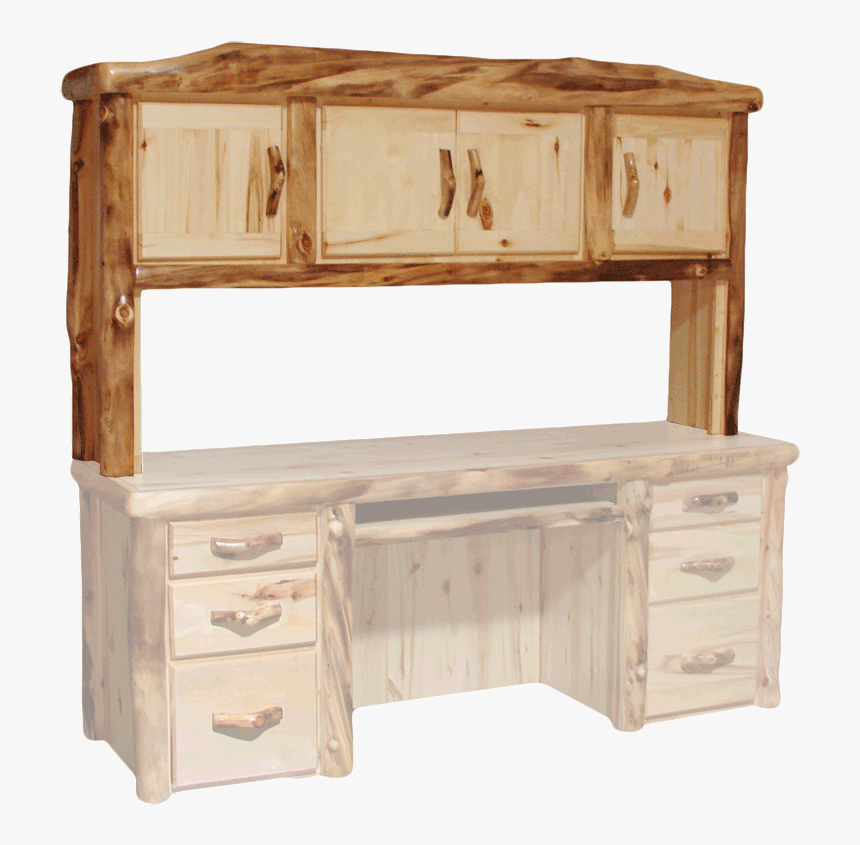 Aspen Log Desk Hutch - Sideboard, HD Png Download, Free Download