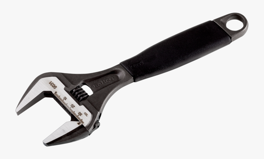 Bahco Adjustable Wrench Range Extra Wide Opening - Bahco Wide Jaw Adjustable Wrench, HD Png Download, Free Download