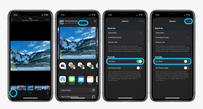 Iphone How To Turn Off Location Data Before Sharing - Turn Off Apple Watch 4, HD Png Download, Free Download