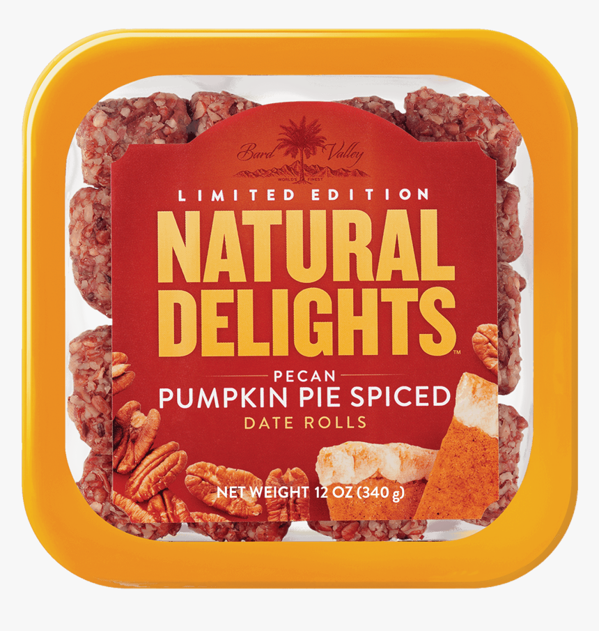 Natural Delights® Pecan Pumpkin Pie Spiced Date Rolls - Natural Delights Medjool Dates, HD Png Download, Free Download
