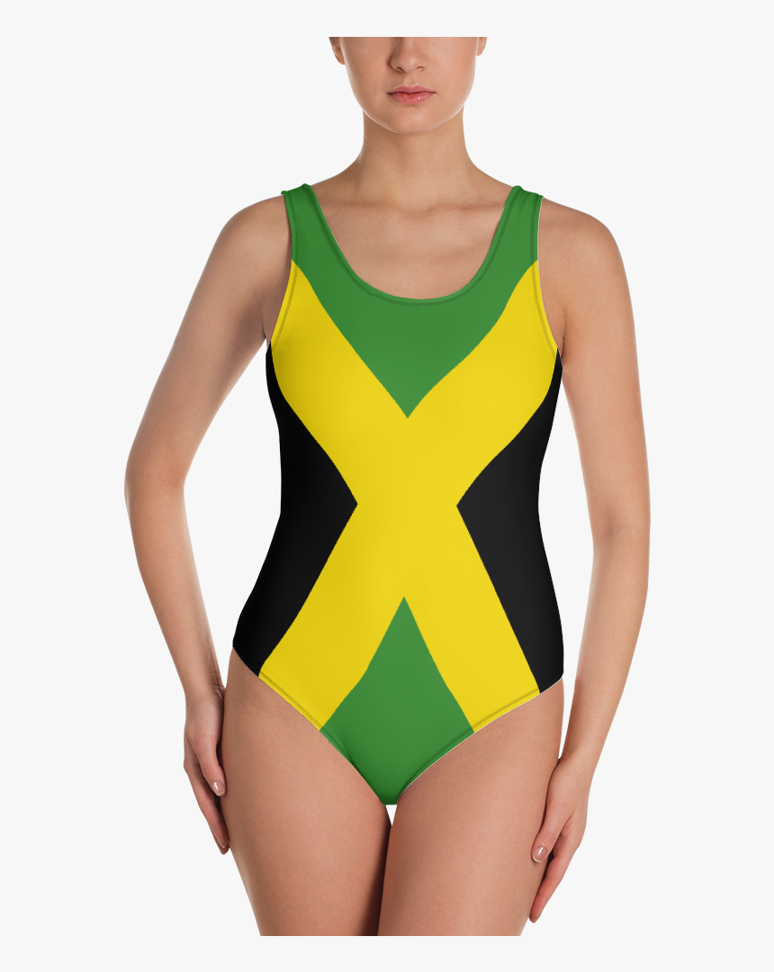 Jamaican Flag One Piece Swimsuit Spot Invasion Tv - One-piece Swimsuit, HD Png Download, Free Download