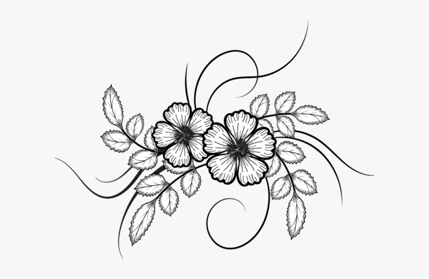 Rose Clipart Doodle - Flower Drawing Transparent Background, HD Png Download, Free Download