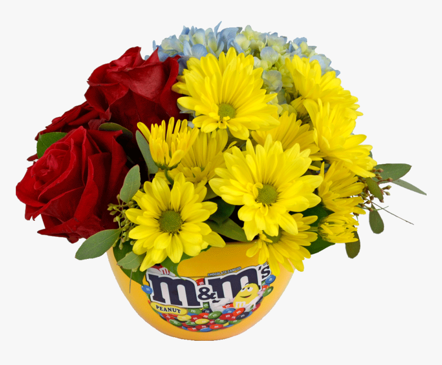 M&m Candy Dish Bouquet - Bouquet, HD Png Download, Free Download