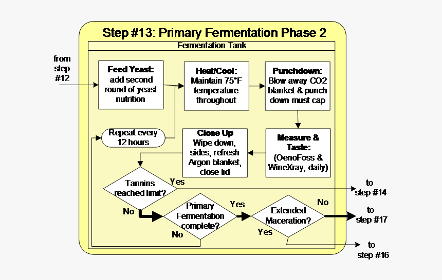 Process Graphic S13 - Primary Fermentation Of Wine Process, HD Png Download, Free Download