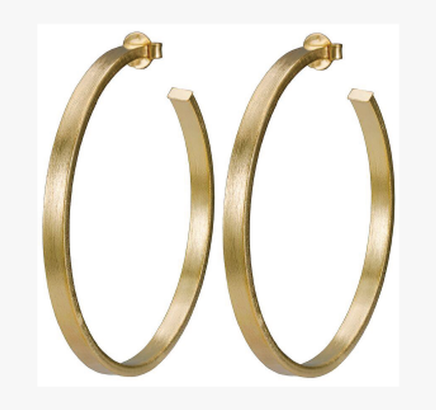 Lunaria Hoop Earrings In 18k Gold Plated - Earrings, HD Png Download, Free Download