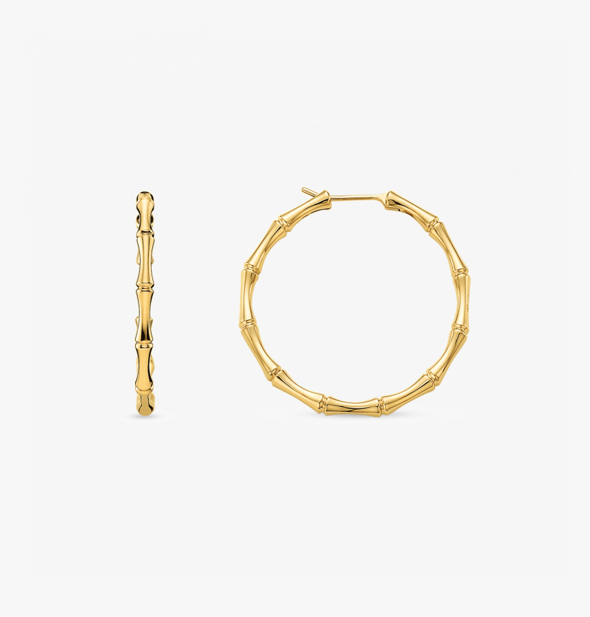 Gucci Gold Logo Png - Gucci Gold Bamboo Hoop Earrings, Transparent Png, Free Download
