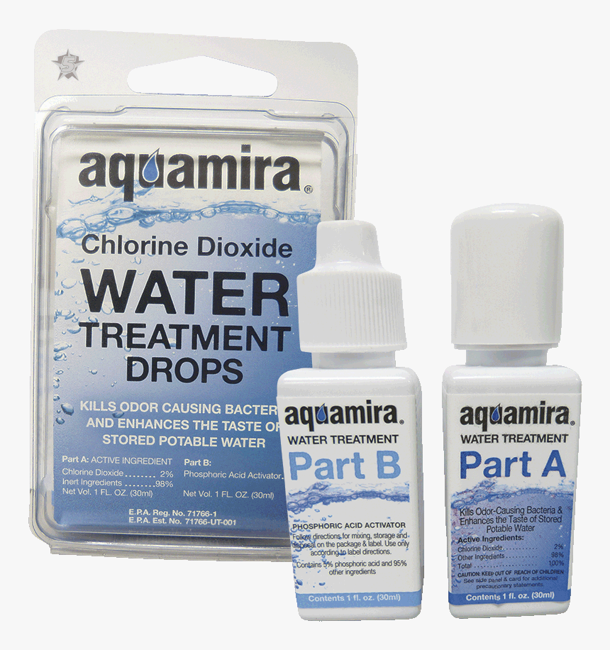 Aquamira Water Treatment Drops - Plastic Bottle, HD Png Download, Free Download