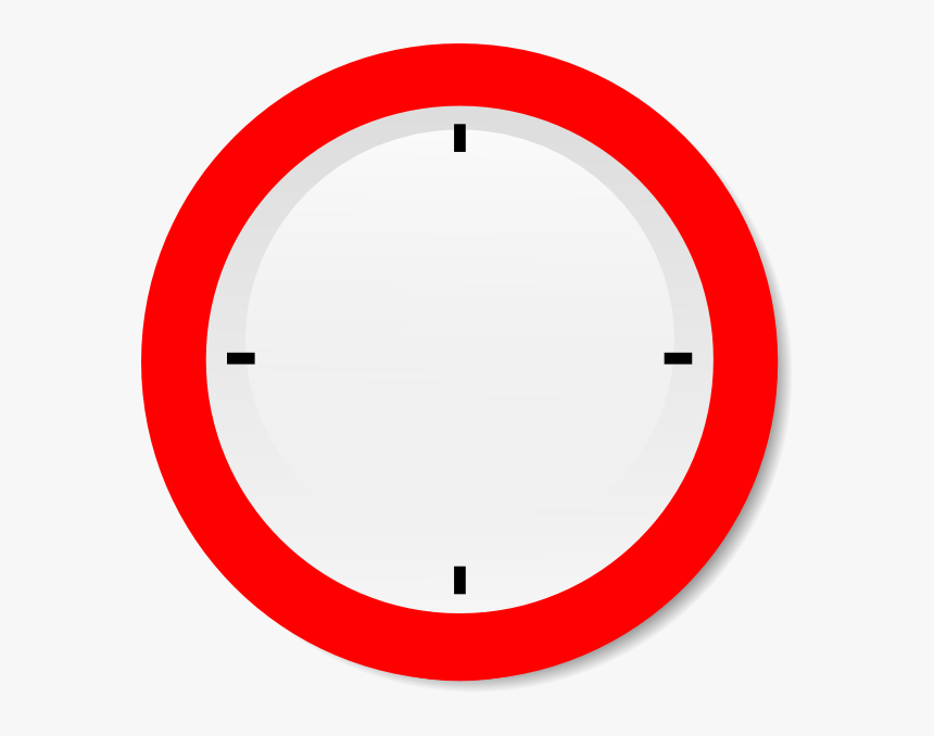 No Hands Modern Clock Svg Clip Arts - Red Clock No Hands, HD Png Download, Free Download