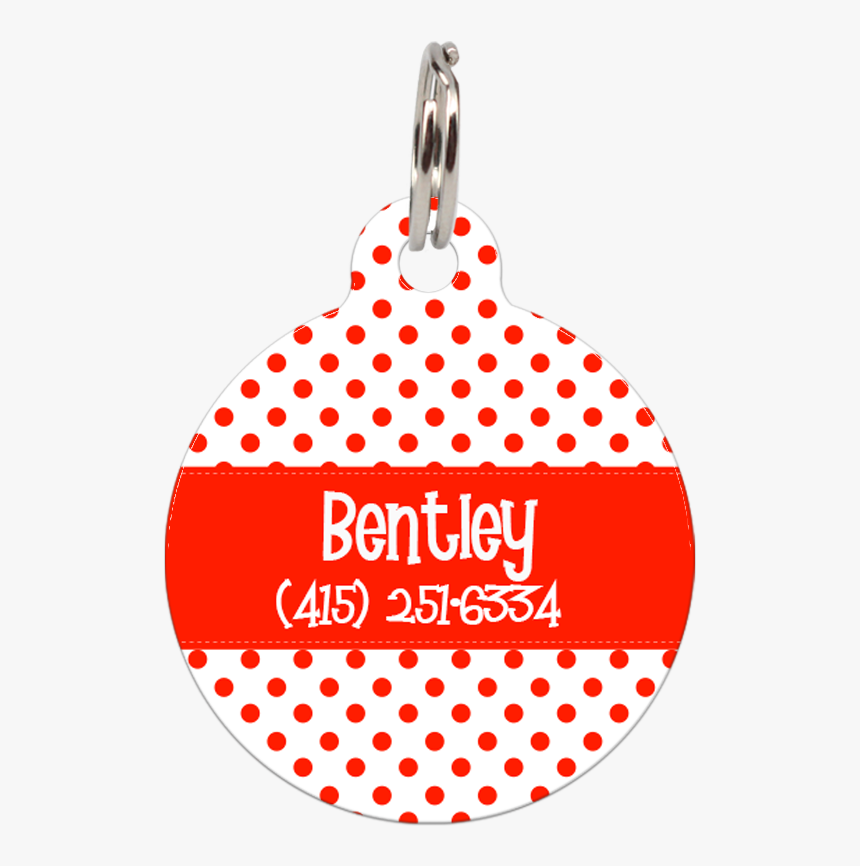 Red Dots Pattern Personalized Dog Id Tag For Pets"
 - Fondo De Circulos Png, Transparent Png, Free Download