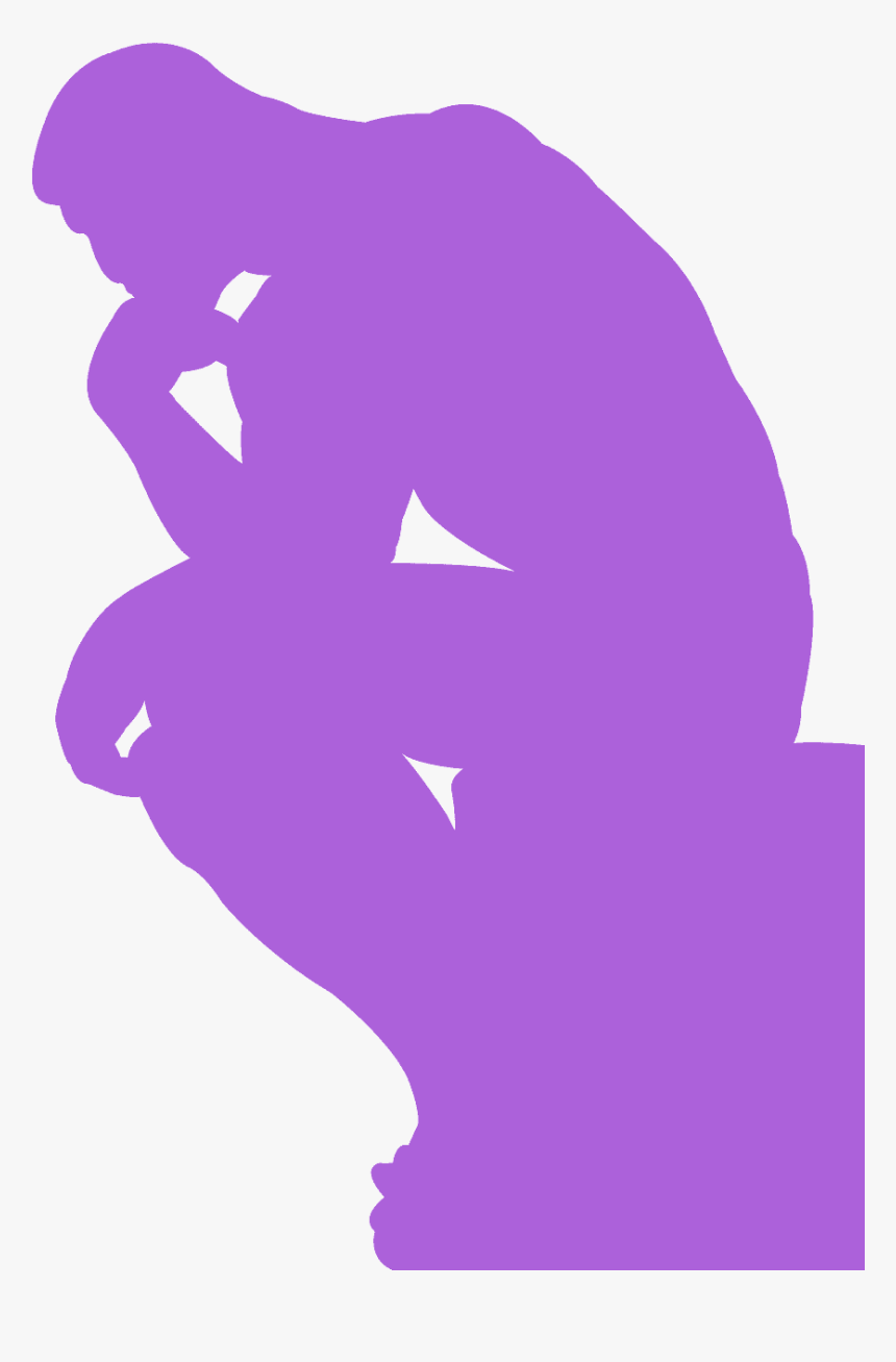 Silhouette Of The Thinker, HD Png Download, Free Download