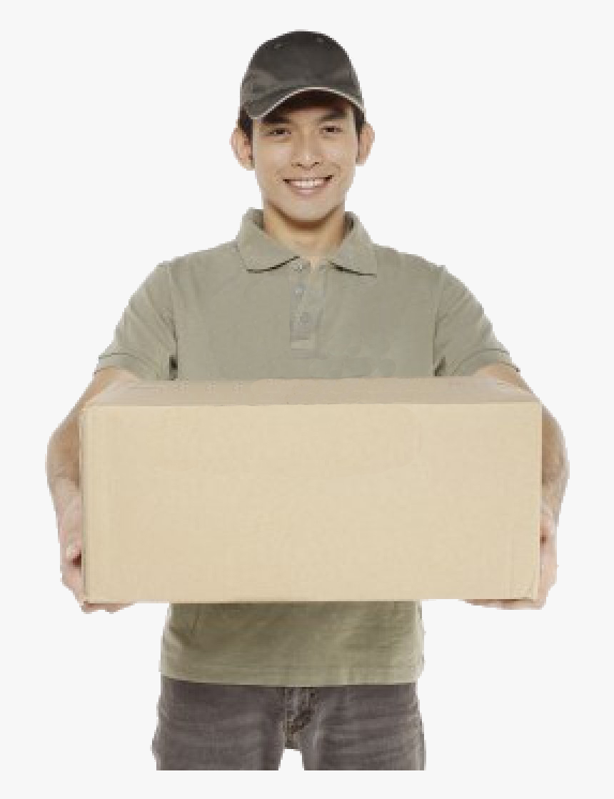 Package Delivery Man Png , Png Download - Person Holding A Package, Transparent Png, Free Download