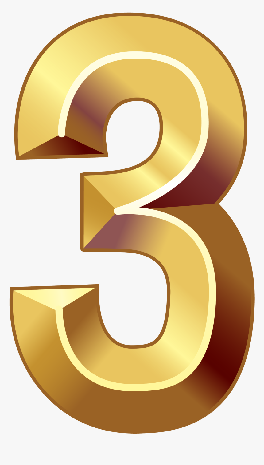 Number Three Photo - Gold Number 3 Png, Transparent Png, Free Download
