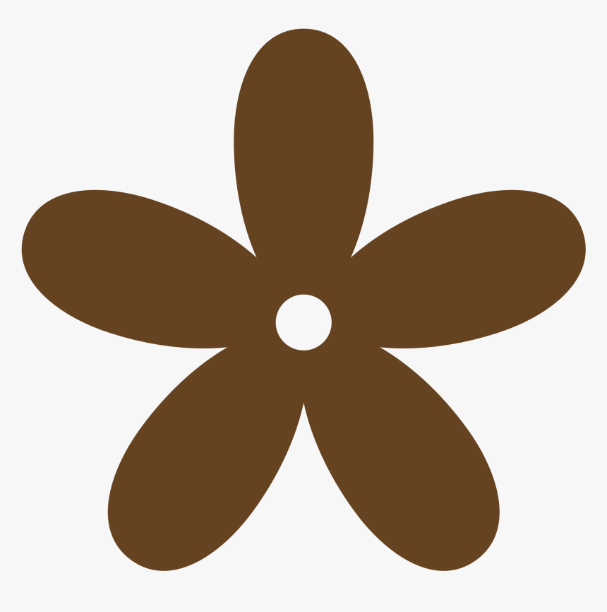 Brown Color Clipart - Purple Flower Clipart Png, Transparent Png, Free Download