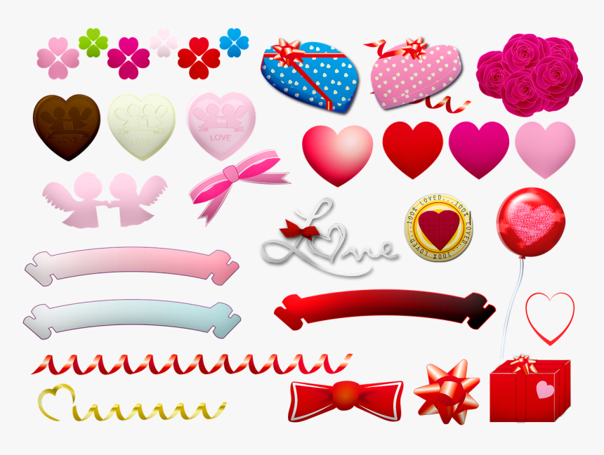 Valentine Clip Art, Hearts, Candy, Chocolate - Heart, HD Png Download, Free Download
