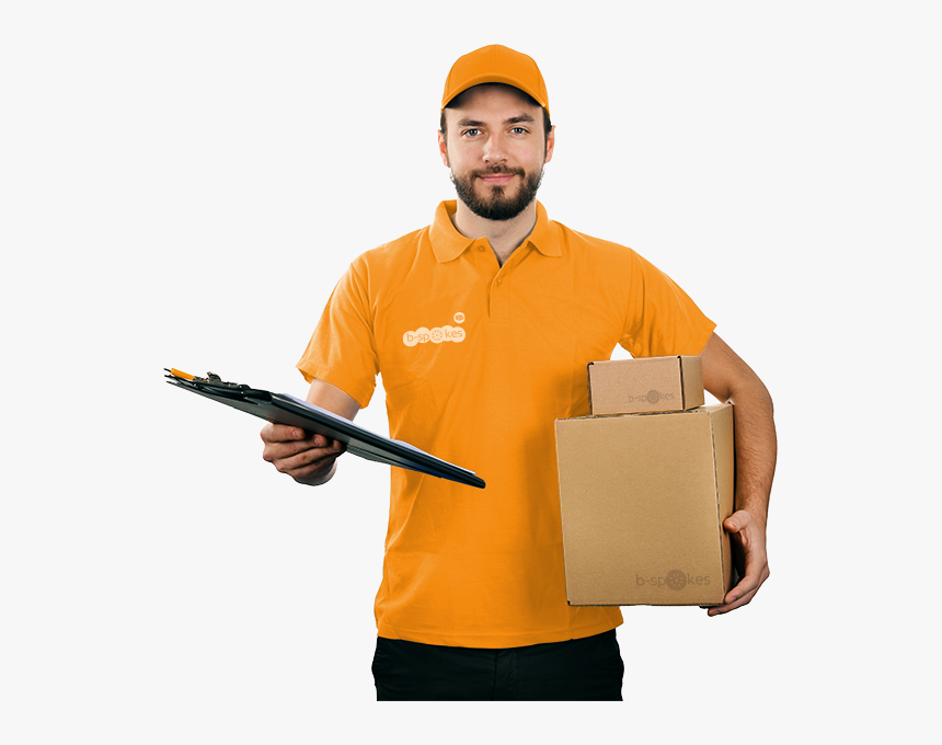 Delivery Man Orange Png, Transparent Png, Free Download