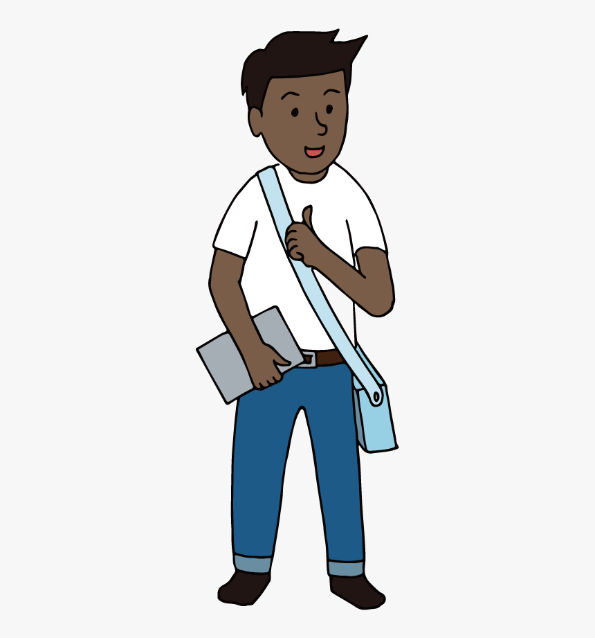 Estudiante Masculino (ilustración,clipart) - Hombre Estudiante Png, Transparent Png, Free Download