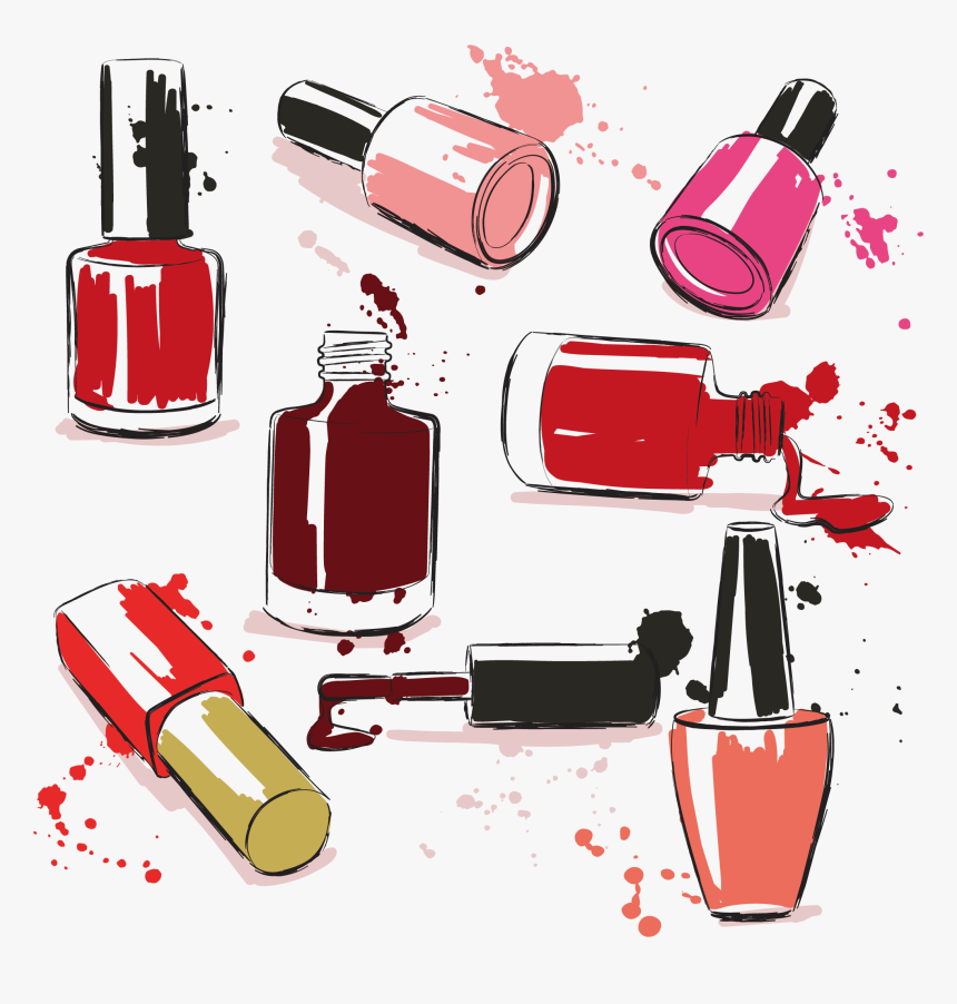 Transparent Nail Polish Bottle Png - Nail Vector, Png Download, Free Download