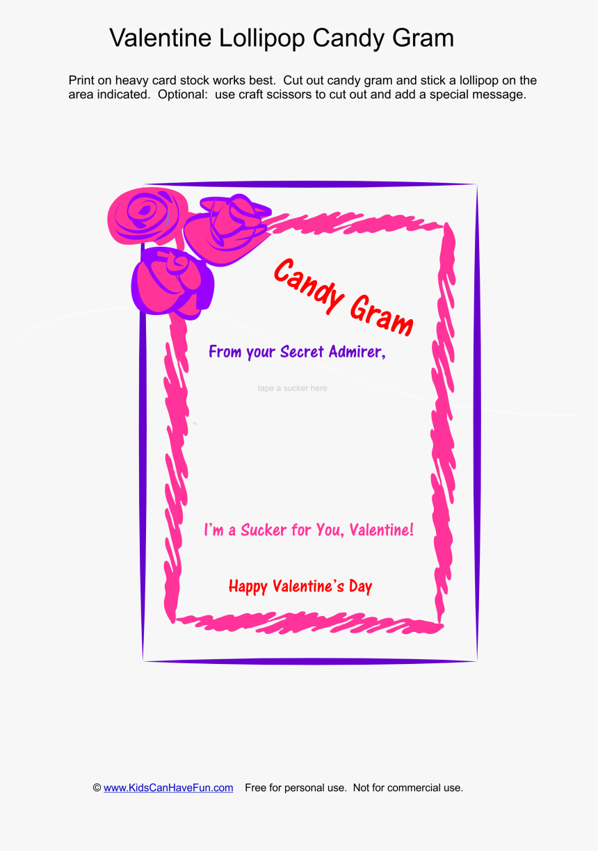 Homemade Candy Grams For Valentine's, HD Png Download, Free Download