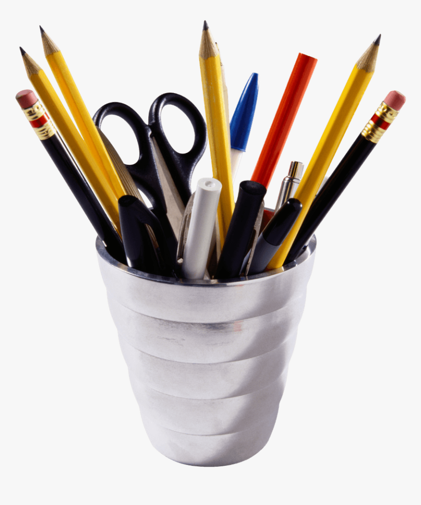 Office Supplies Pot - Table Pencil Case Png, Transparent Png, Free Download