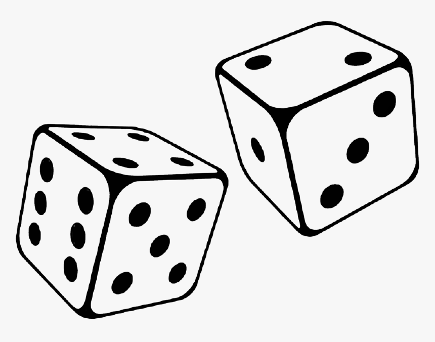 Black And White Dice Png Clipart , Png Download - Dice Clipart Png, Transparent Png, Free Download