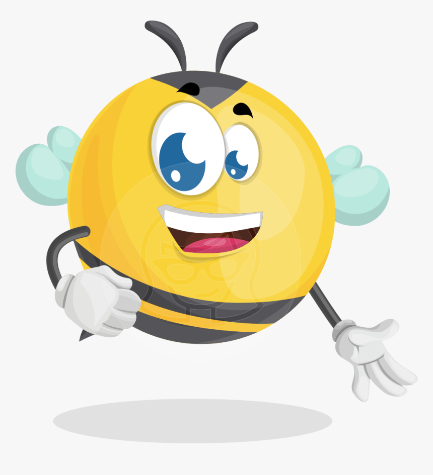 Simple Style Bee Cartoon Vector Character Aka Mr, HD Png Download, Free Download