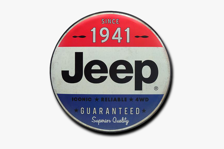 Jeep 24 Inch Tin Button, - Vintage Car Signs, HD Png Download, Free Download