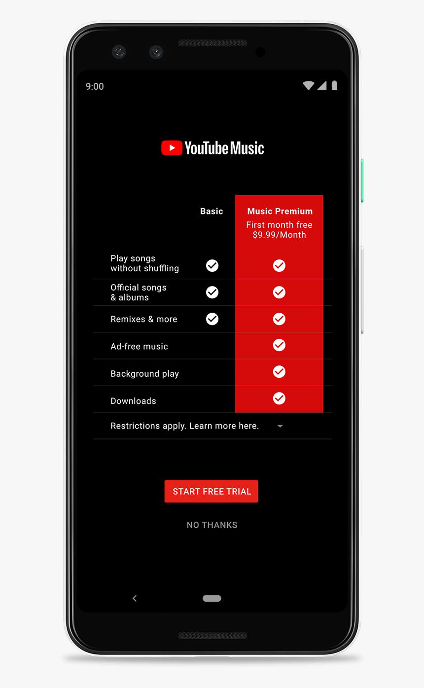 Get Your Free Trial - Youtube Music Ad, HD Png Download, Free Download