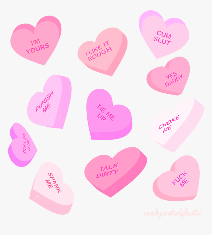 Valentine"s Day Candy Hearts Naughty Candy Hearts Pink - Heart, HD Png Download, Free Download