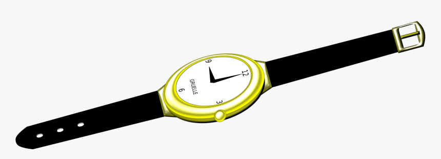 Analog Luneta Bezel Clock - Wrist Watch Clipart Free, HD Png Download, Free Download
