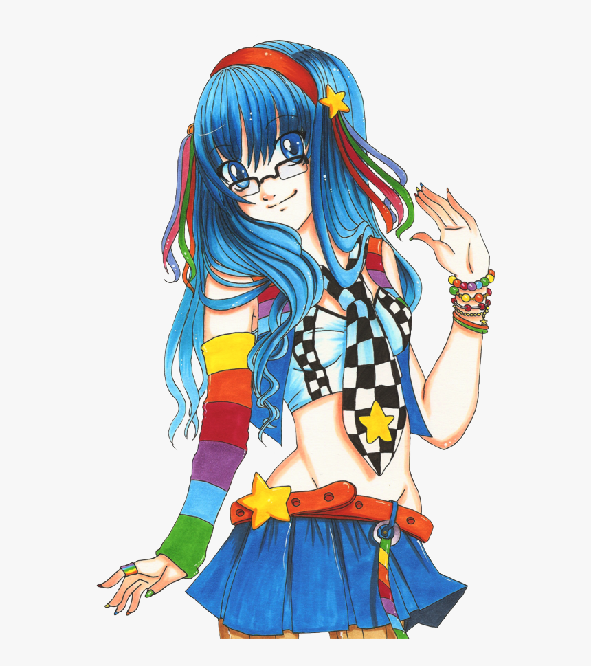 Arcus Word Bubble Vector - Draw Anime Girl Rainbow, HD Png Download, Free Download