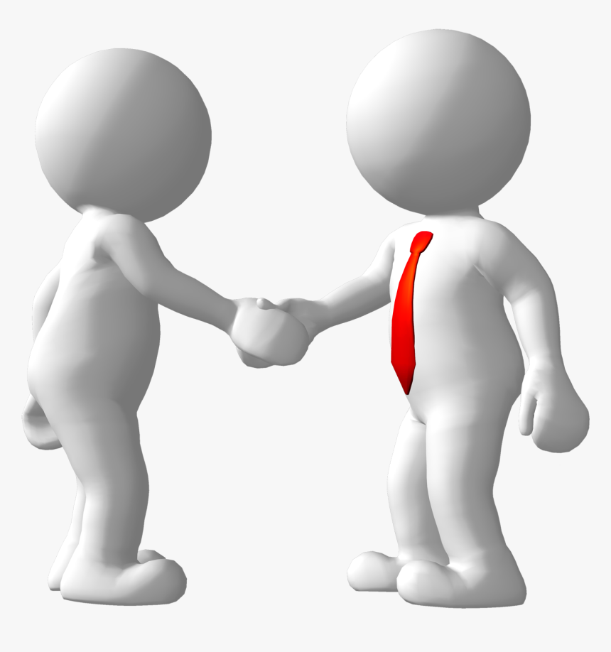 D Characters Each - 3d Man Shaking Hands, HD Png Download, Free Download