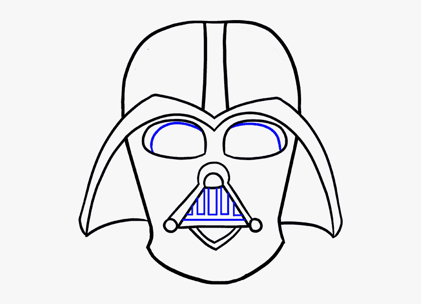 How To Draw Dart Vader - Easy Cartoon Darth Vader, HD Png Download, Free Download