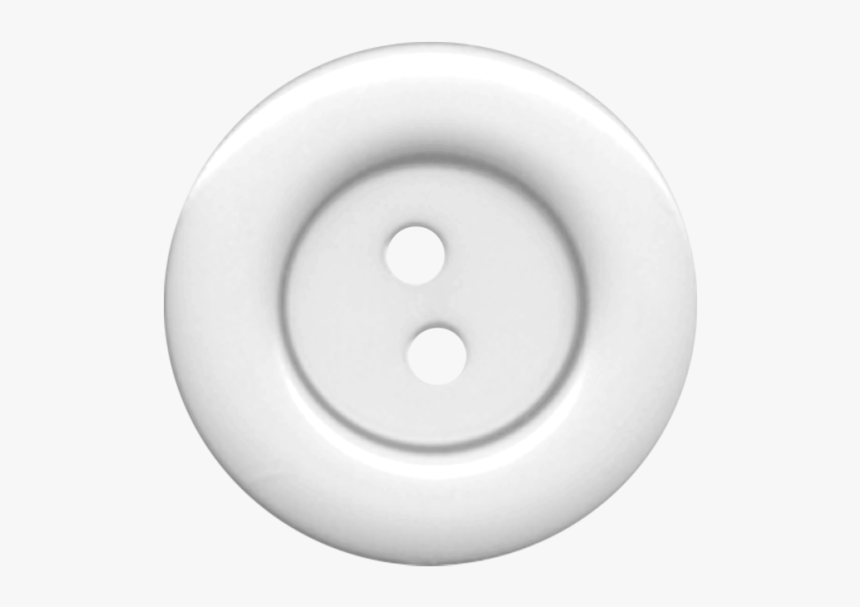 White Cloth Button With 2 Hole Png Image - Circle, Transparent Png, Free Download