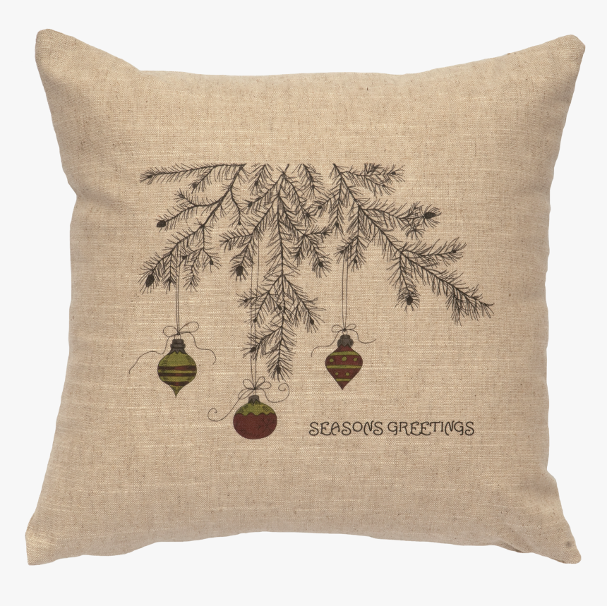 Christmas Bulbs Linen Pillow - Coloriage Branche De Sapin, HD Png Download, Free Download