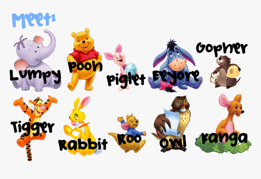 Click The Image To Open In Full Size - Winnie The Pooh Characters Names, HD Png Download, Free Download