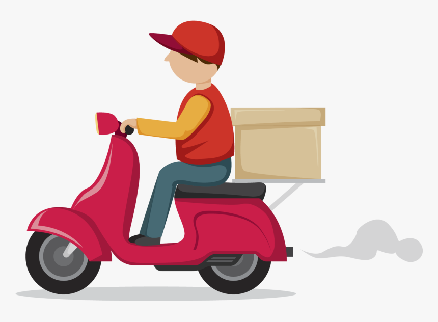 Scooter Clipart Delivery Scooter - Pemandu Lori 10 Tan Perak, HD Png Download, Free Download