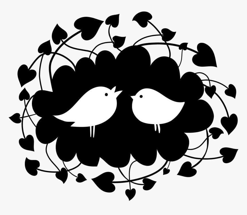 Transparent Wedding Swirls Png - Folk Art Clipart Black And White, Png Download, Free Download