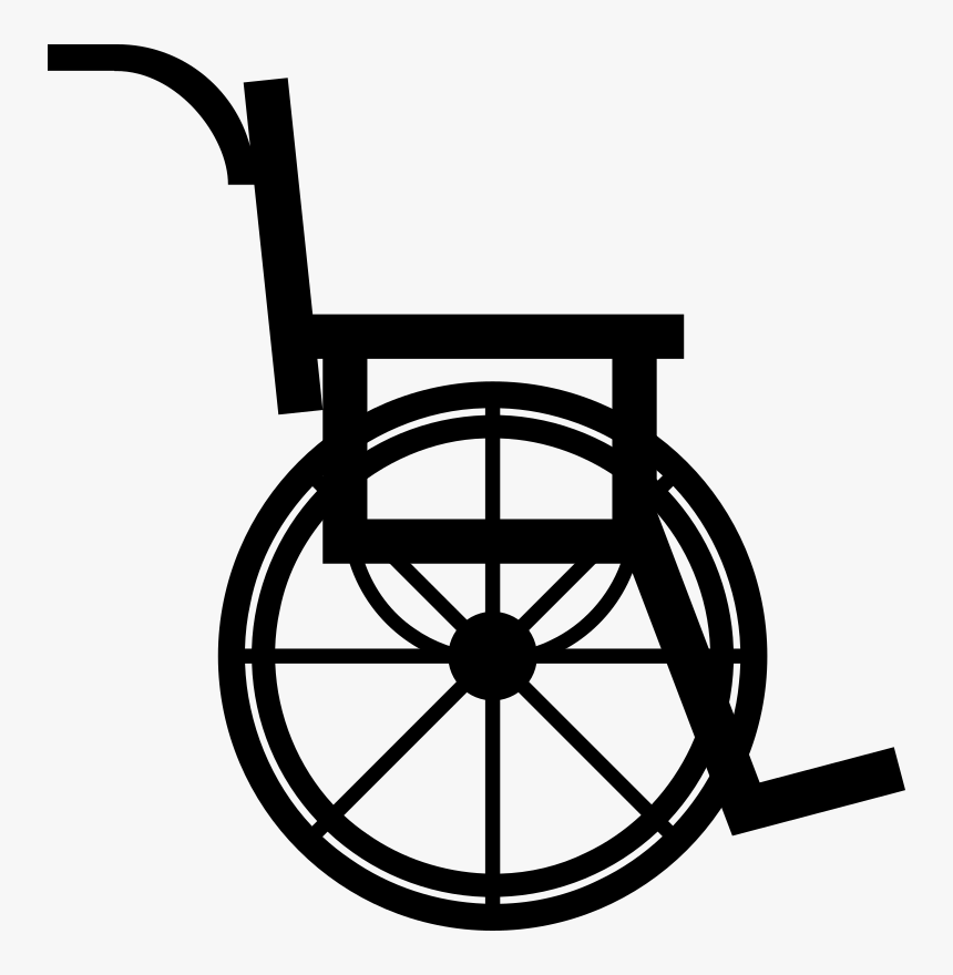 Line Art,monochrome Photography,symbol - Wheel Chair Clipart, HD Png Download, Free Download