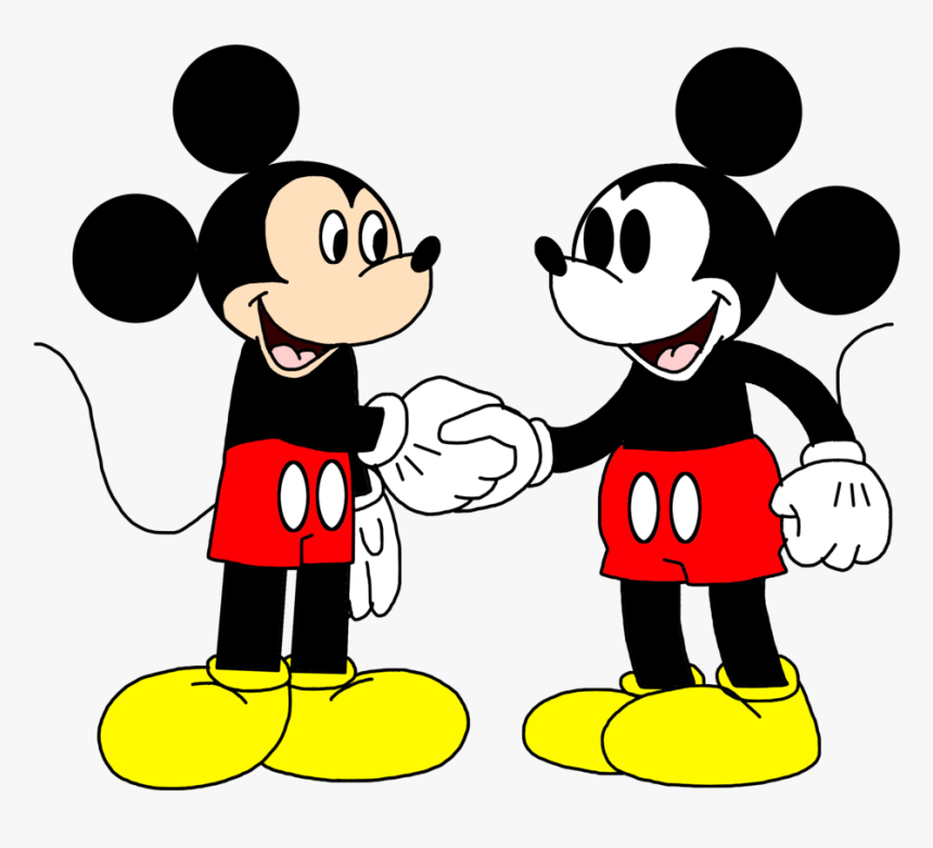 Clipart Child Polite - Mickey Mouse Shaking Hands, HD Png Download, Free Download