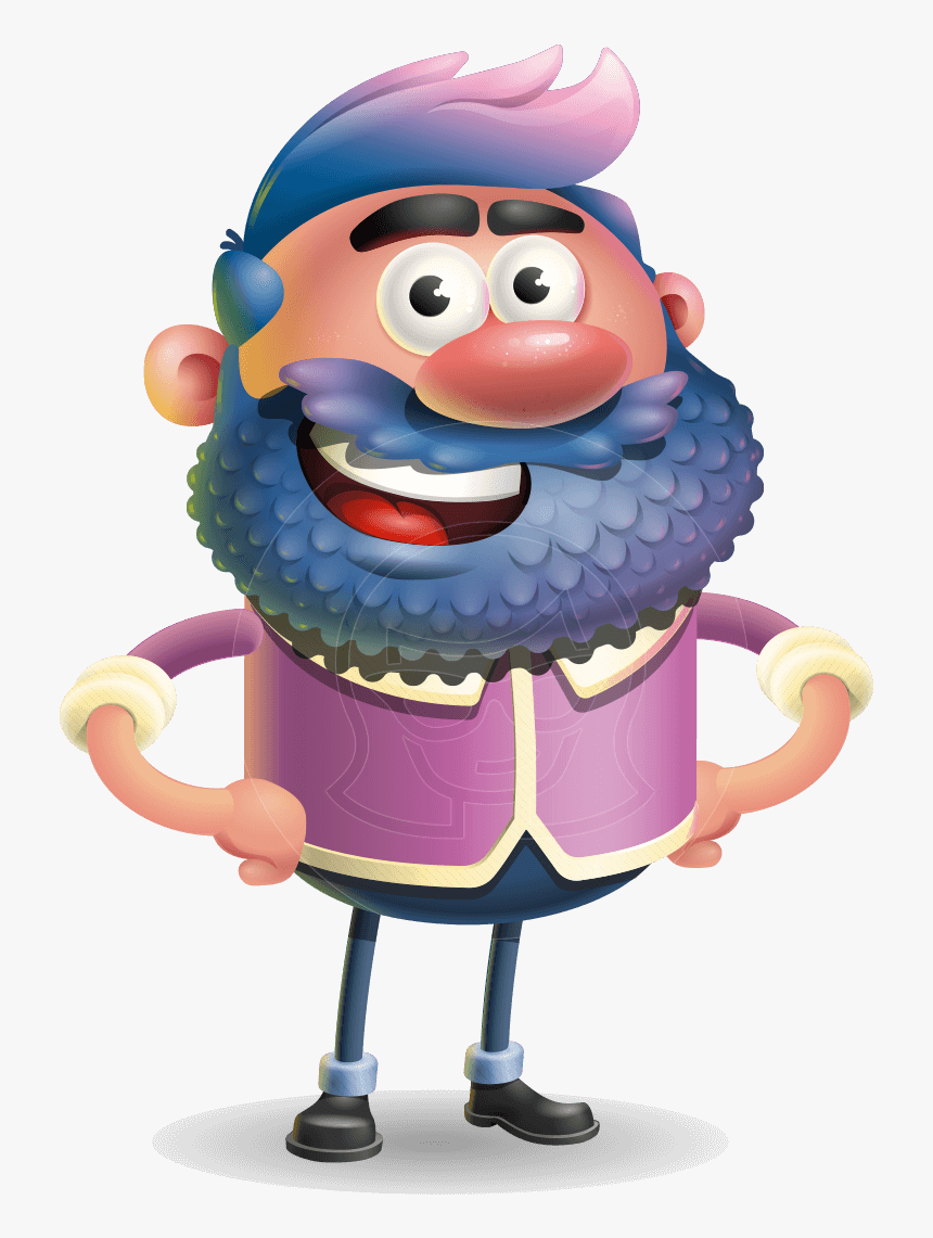 Man With Big Beard Cartoon 3d Vector Character Aka - Cartoon, HD Png Download, Free Download